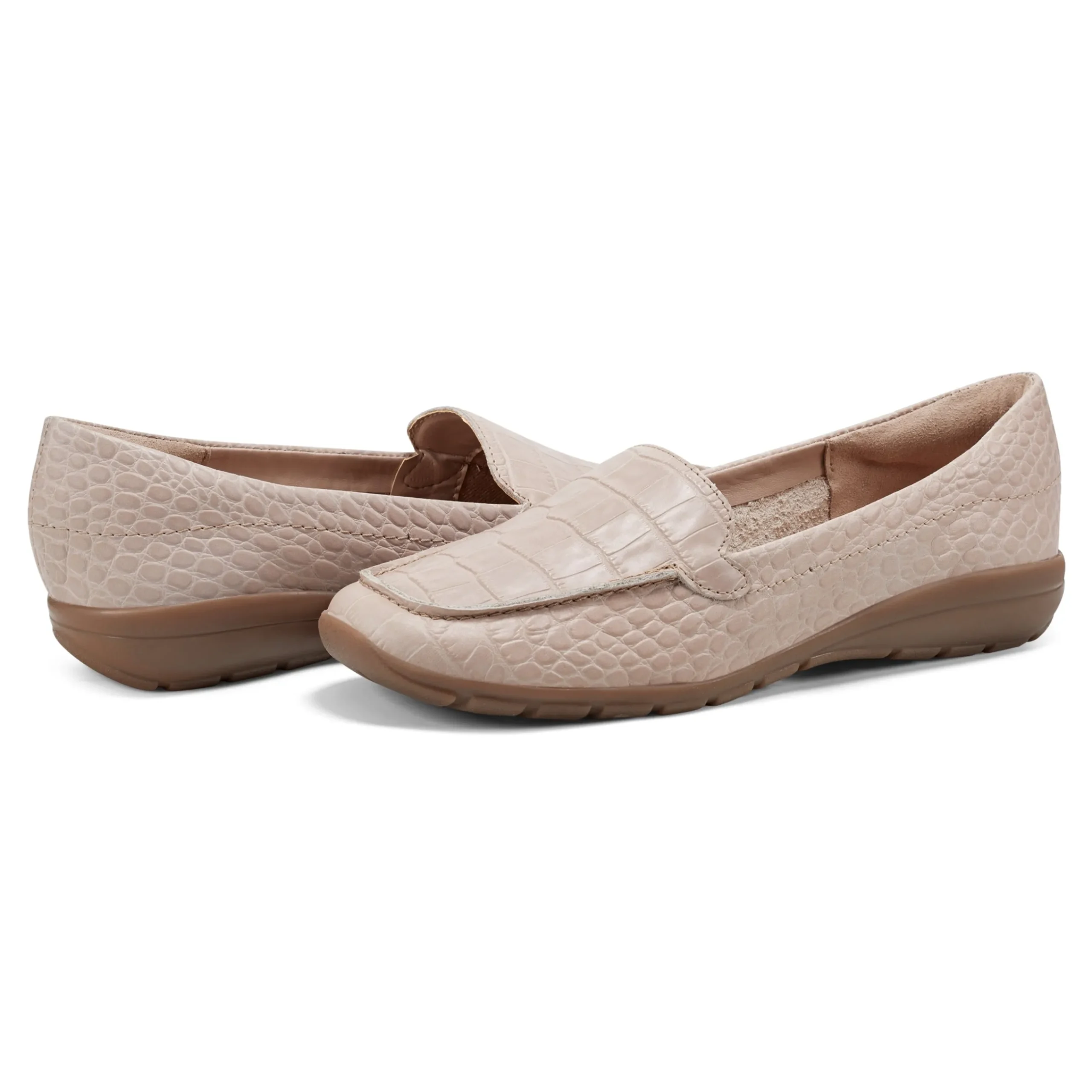 New Easy Spirit Abide Casual Flats NaturalCroco