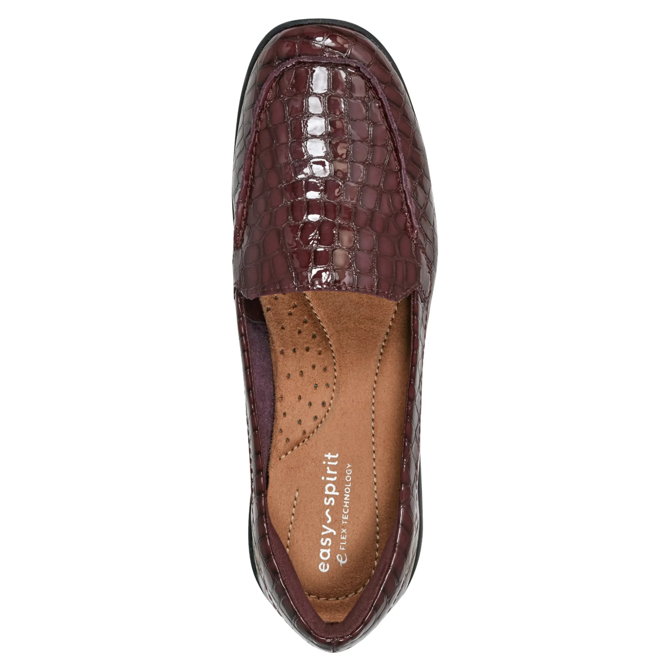 Online Easy Spirit Abide Casual Flats PlumPatentLeatherCroco