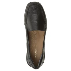 Best Easy Spirit Abide Leather Casual Flats BlackLeather