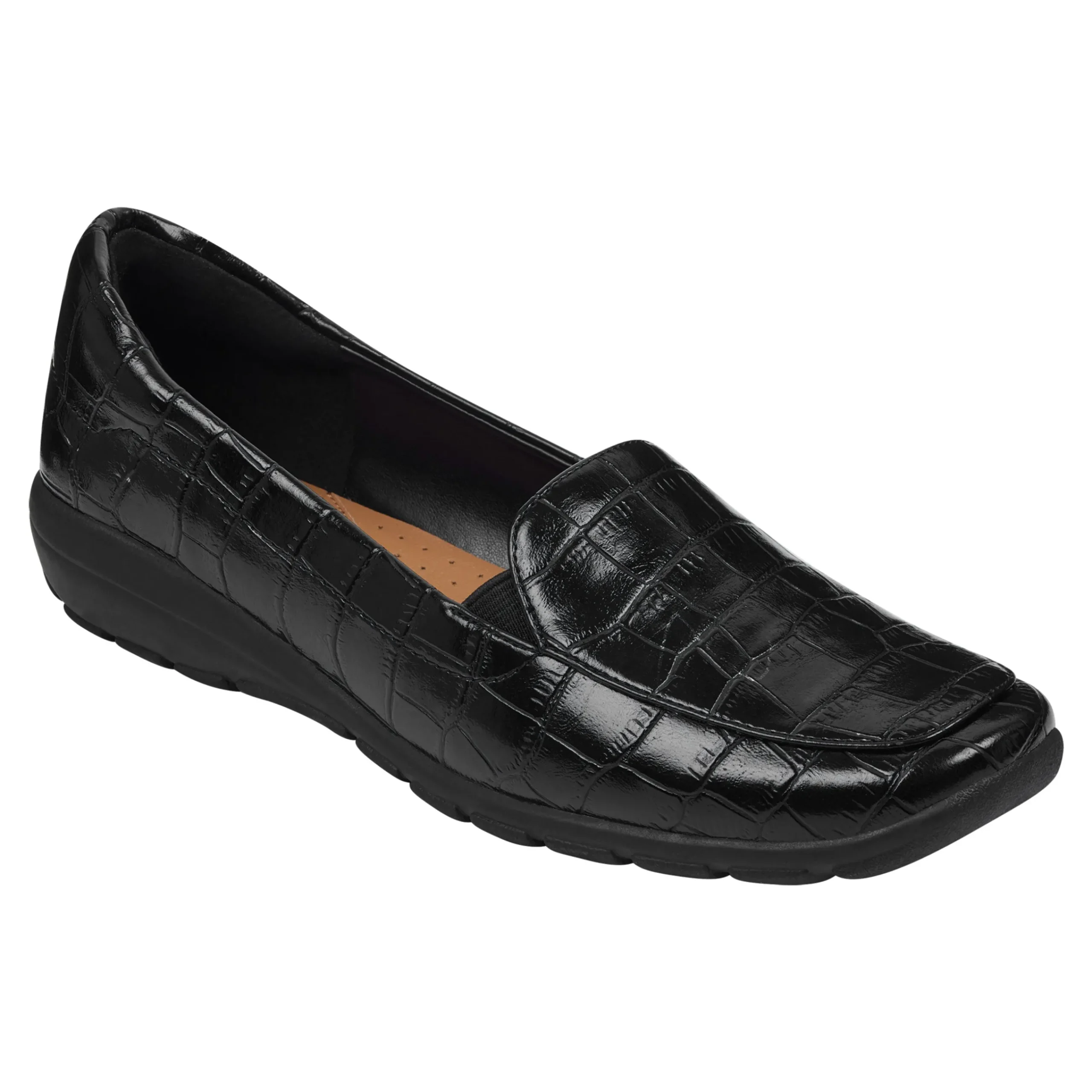 Outlet Easy Spirit Abriana Casual Flats BlackCroco