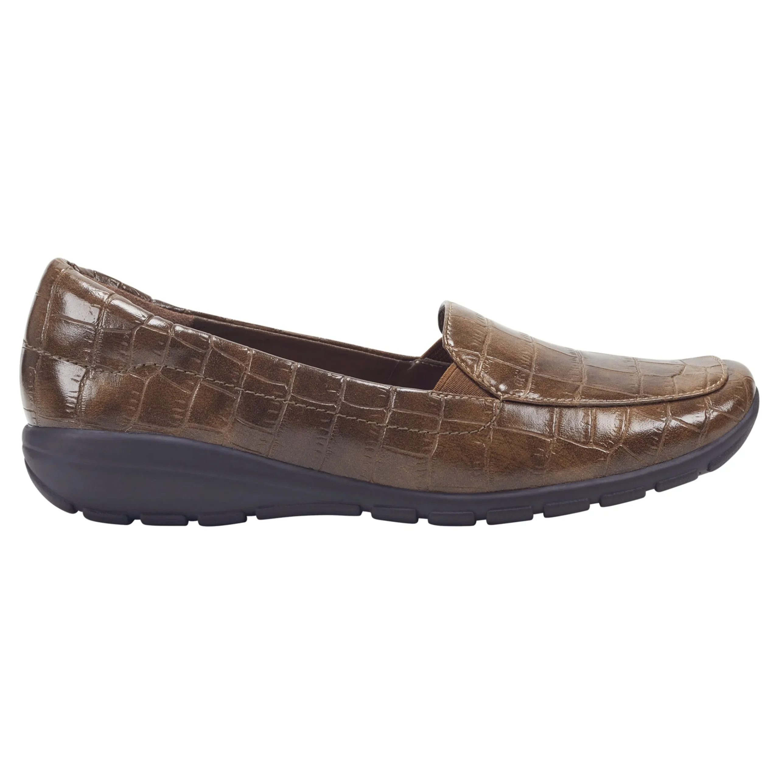 Outlet Easy Spirit Abriana Casual Flats BrownCroco