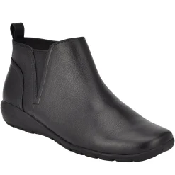 Outlet Easy Spirit Aerial Ankle Booties BlackLeather