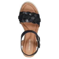 Best Easy Spirit Aisha Espadrille Wedge Sandals Black