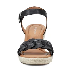 Best Easy Spirit Aisha Espadrille Wedge Sandals Black