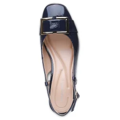 New Easy Spirit Alissa Slingback Pumps NavyPatentLeather