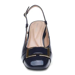 New Easy Spirit Alissa Slingback Pumps NavyPatentLeather