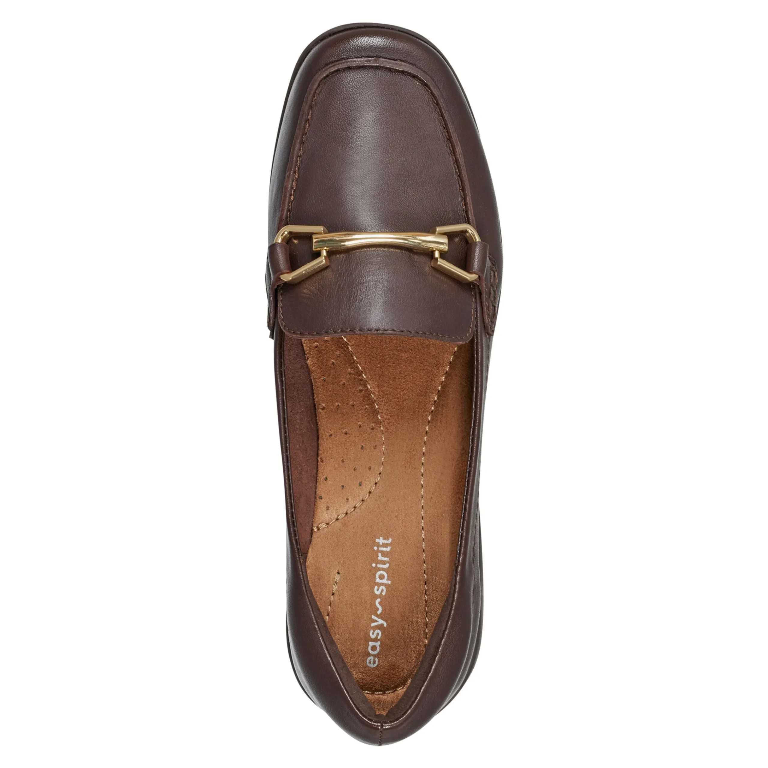 New Easy Spirit Amalie Casual Loafers DarkBrownLeather