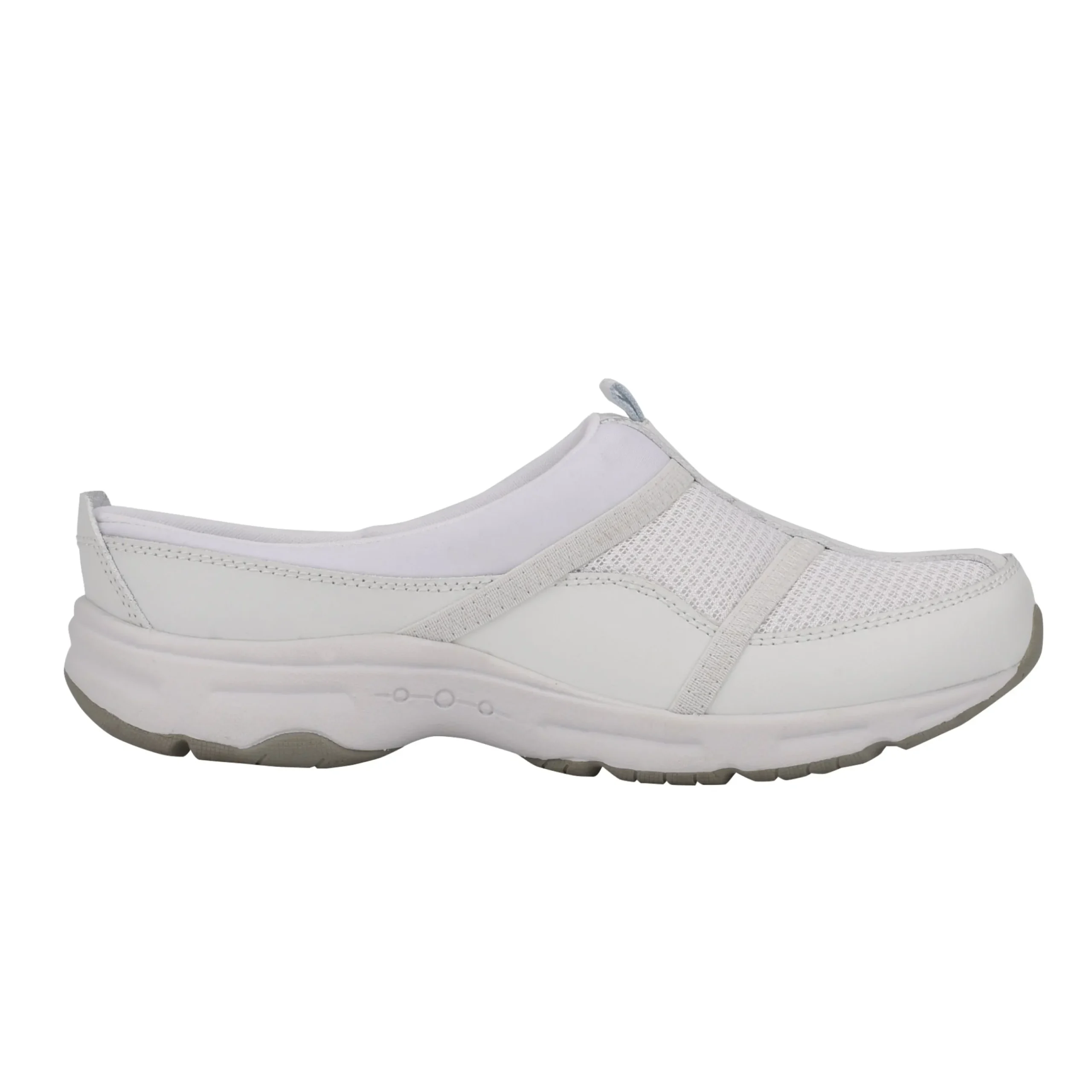 Best Easy Spirit Argyle Mesh Clogs WhiteLeather