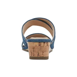 Clearance Easy Spirit Becky Wedge Sandals BlueDenim