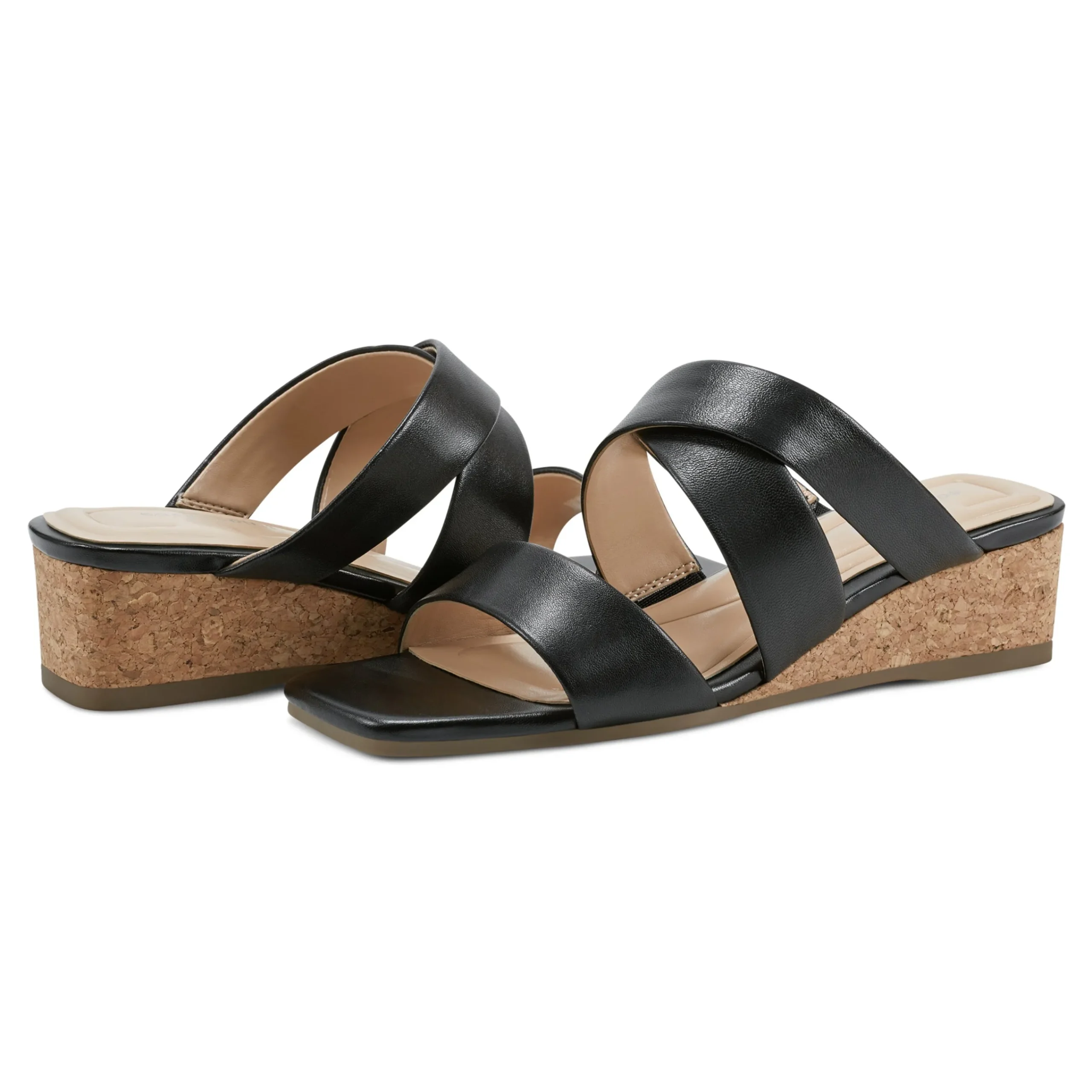 Outlet Easy Spirit Becky Wedge Sandals NaturalCork