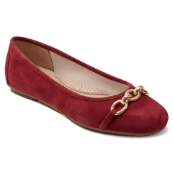 Outlet Easy Spirit Brandi Ballet Flats RedSuede