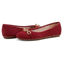 Outlet Easy Spirit Brandi Ballet Flats RedSuede