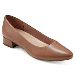 Best Easy Spirit Caldise Low Heel Dress Shoes BrownLeather