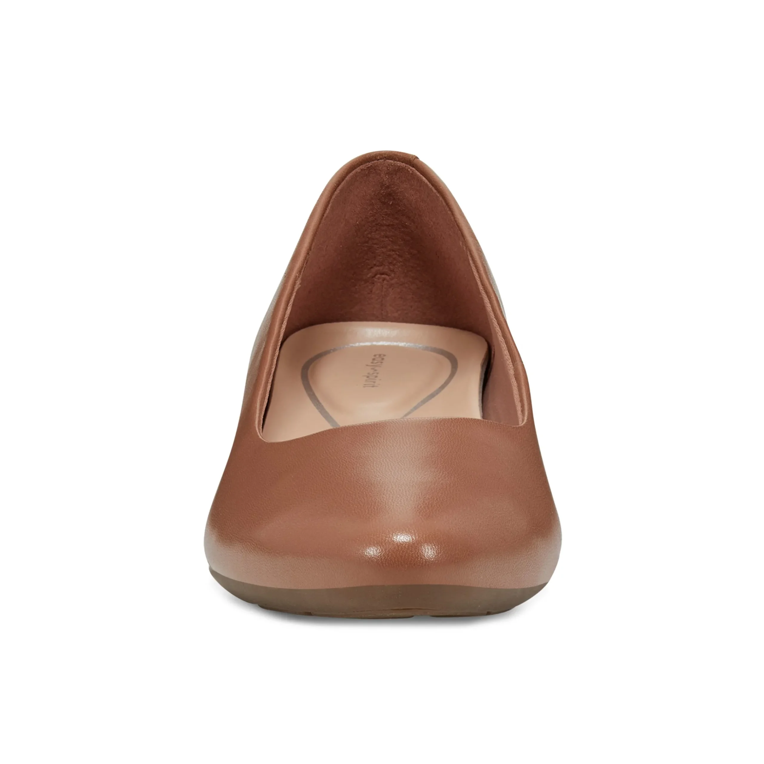 Best Easy Spirit Caldise Low Heel Dress Shoes BrownLeather