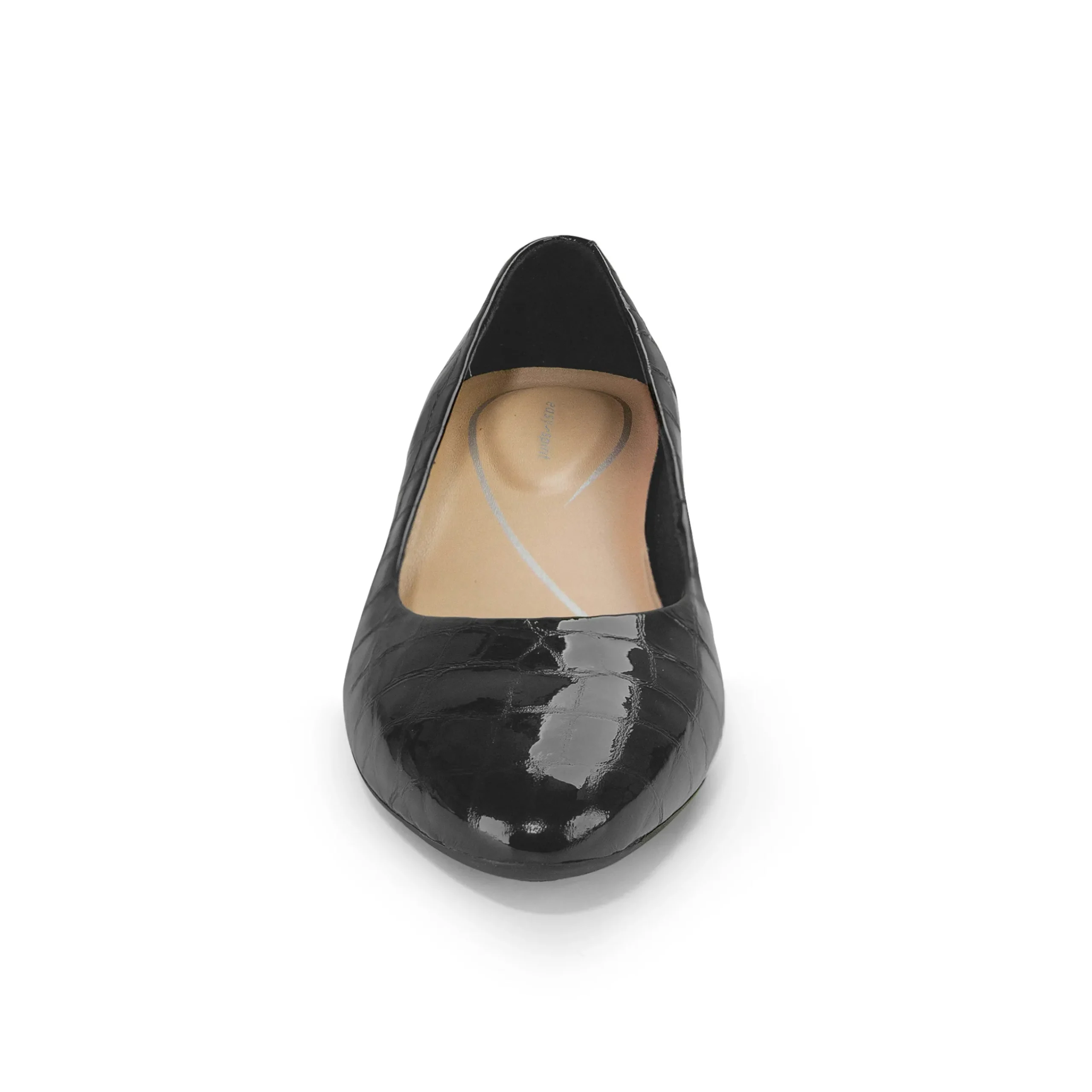 Clearance Easy Spirit Caldise Low Heel Dress Shoes BlackCrocoPatent