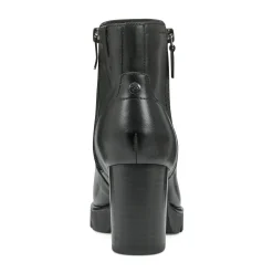 New Easy Spirit Camber Lug Sole Dress Booties BlackLeather