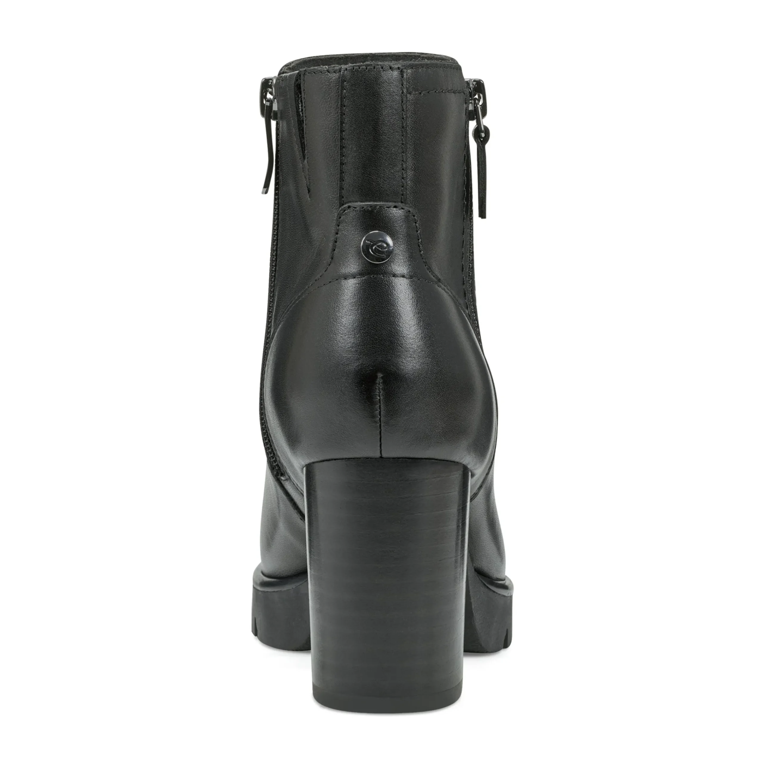 New Easy Spirit Camber Lug Sole Dress Booties BlackLeather