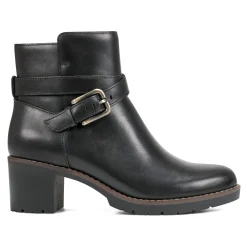 Easy Spirit Cantrell Block Heel Dress Booties BlackLeather