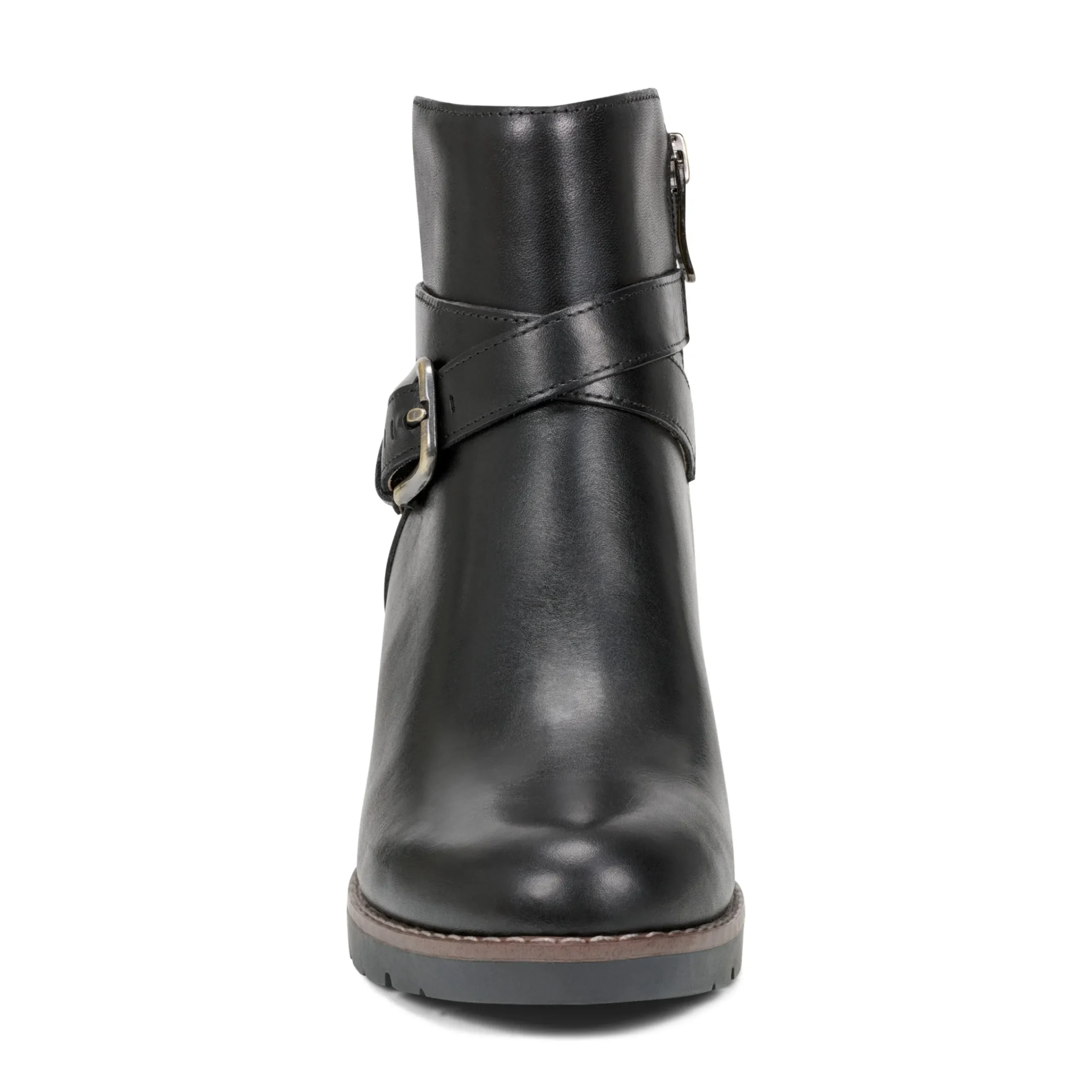 Easy Spirit Cantrell Block Heel Dress Booties BlackLeather