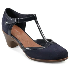 Discount Easy Spirit Cara T-Strap Heels DarkBlueSuede