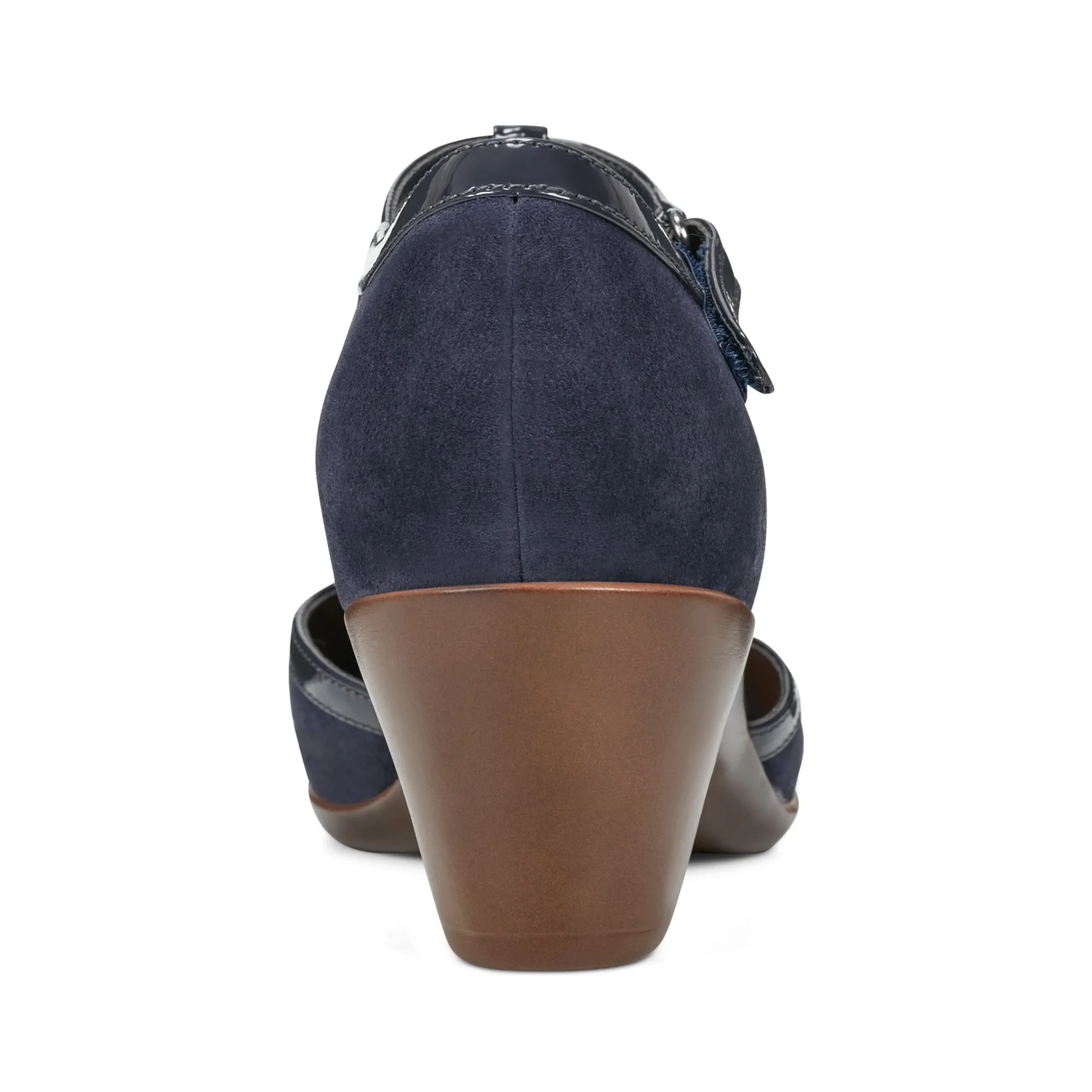 Discount Easy Spirit Cara T-Strap Heels DarkBlueSuede