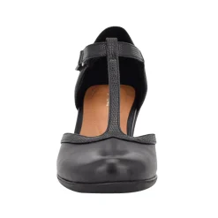 Discount Easy Spirit Cara T-Strap Heels BlackLeather