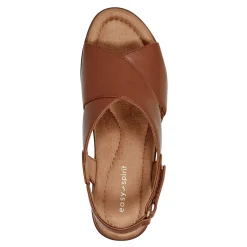 New Easy Spirit Chantal Casual Heeled Sandals BrownLeather