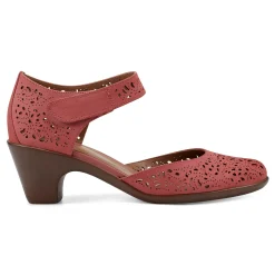 Best Easy Spirit Cindie Mary Jane Heels CoralLeatherNubuck