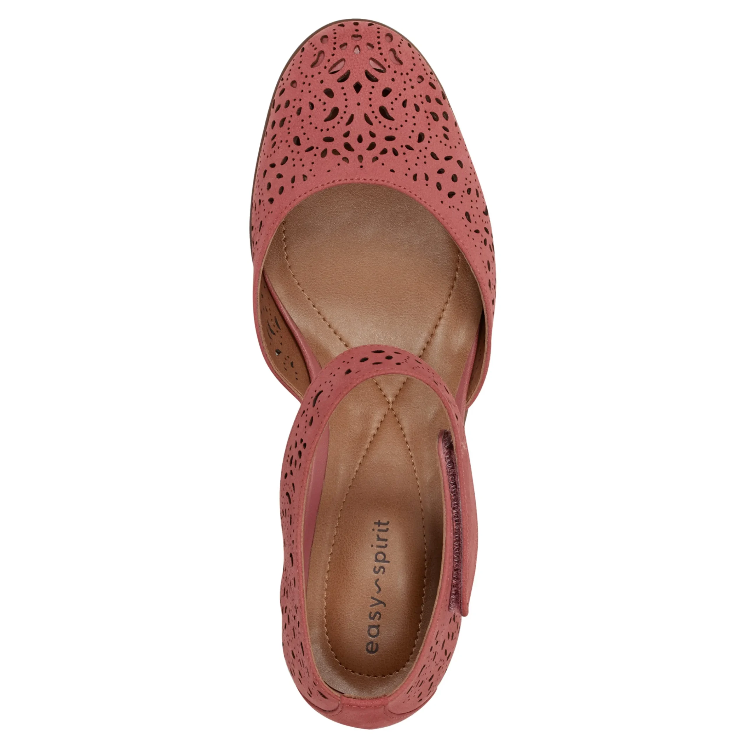 Best Easy Spirit Cindie Mary Jane Heels CoralLeatherNubuck