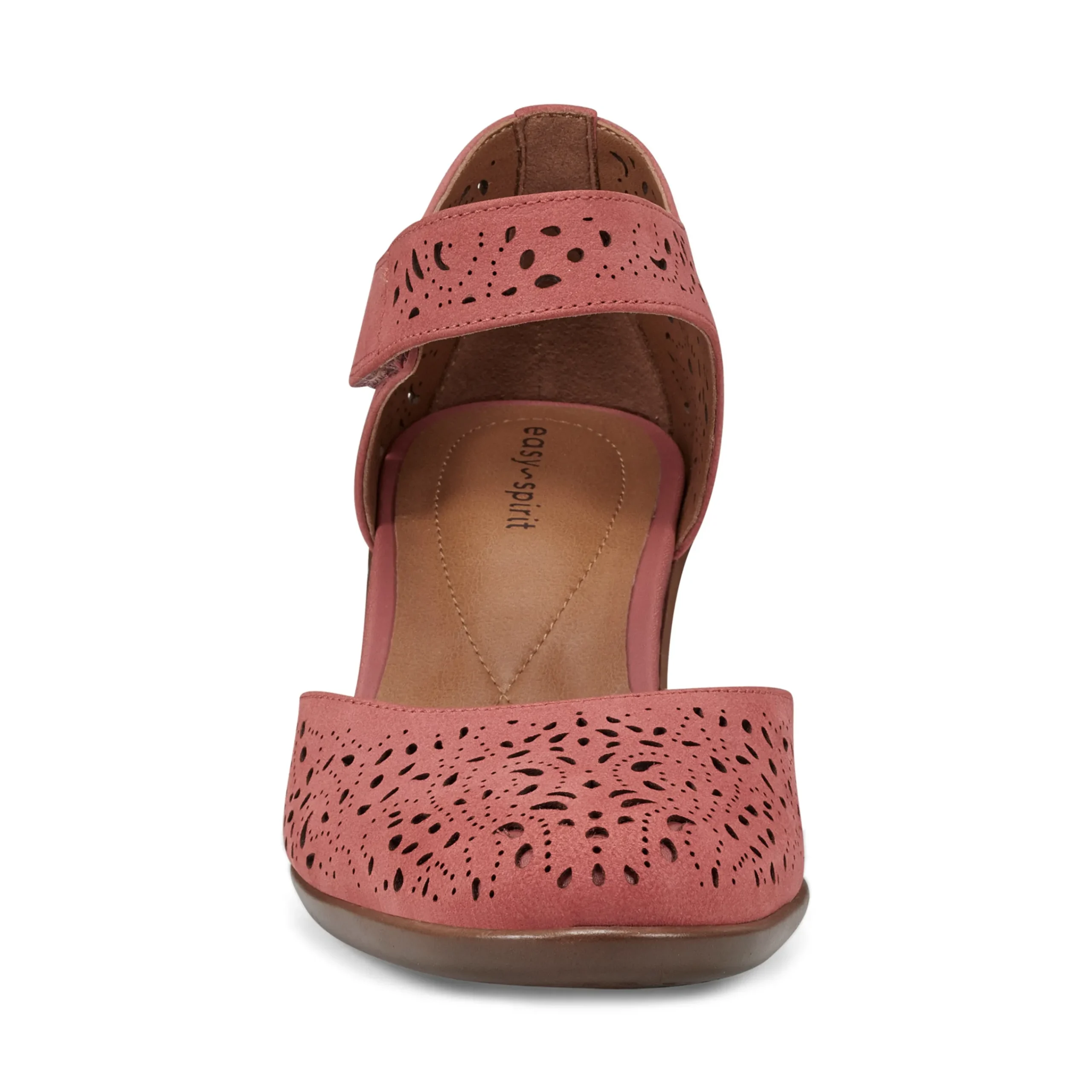 Best Easy Spirit Cindie Mary Jane Heels CoralLeatherNubuck