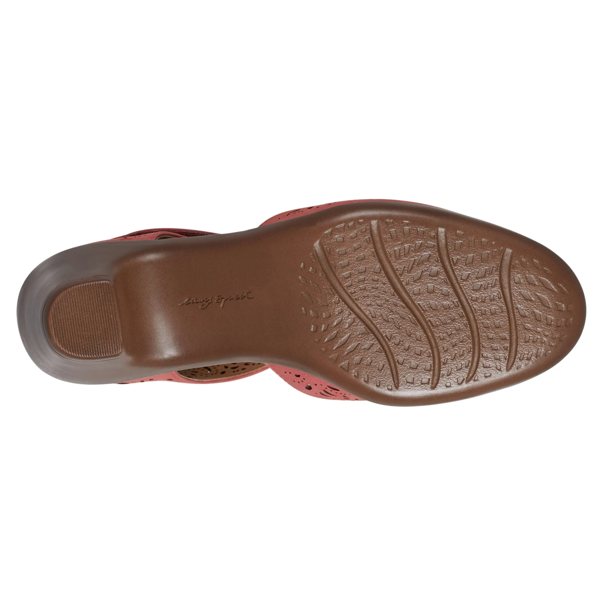 Best Easy Spirit Cindie Mary Jane Heels CoralLeatherNubuck