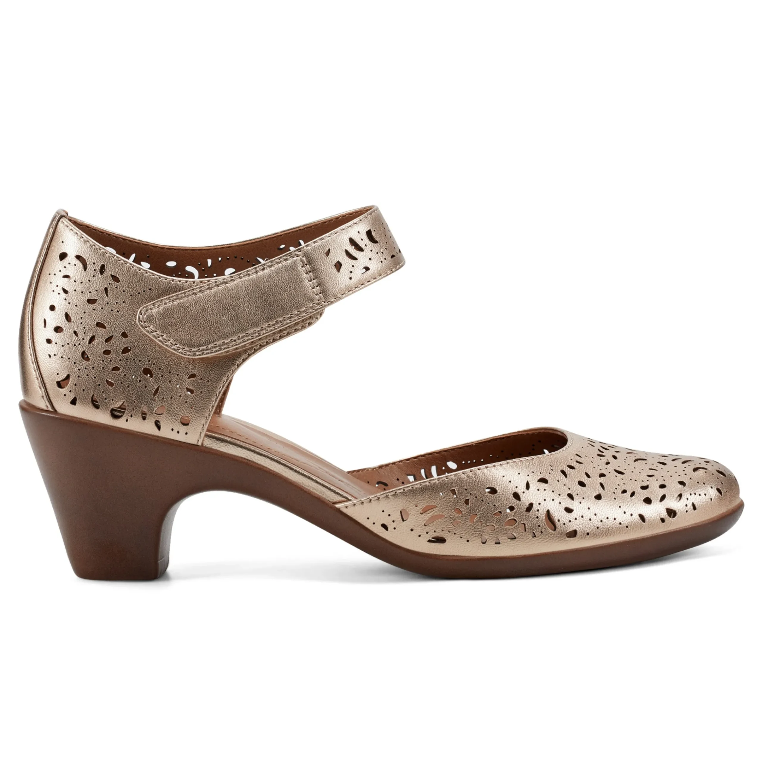 Discount Easy Spirit Cindie Mary Jane Heels BronzePearlized