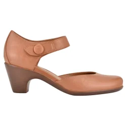 Discount Easy Spirit Clarice Mary Jane Heels BrownLeather