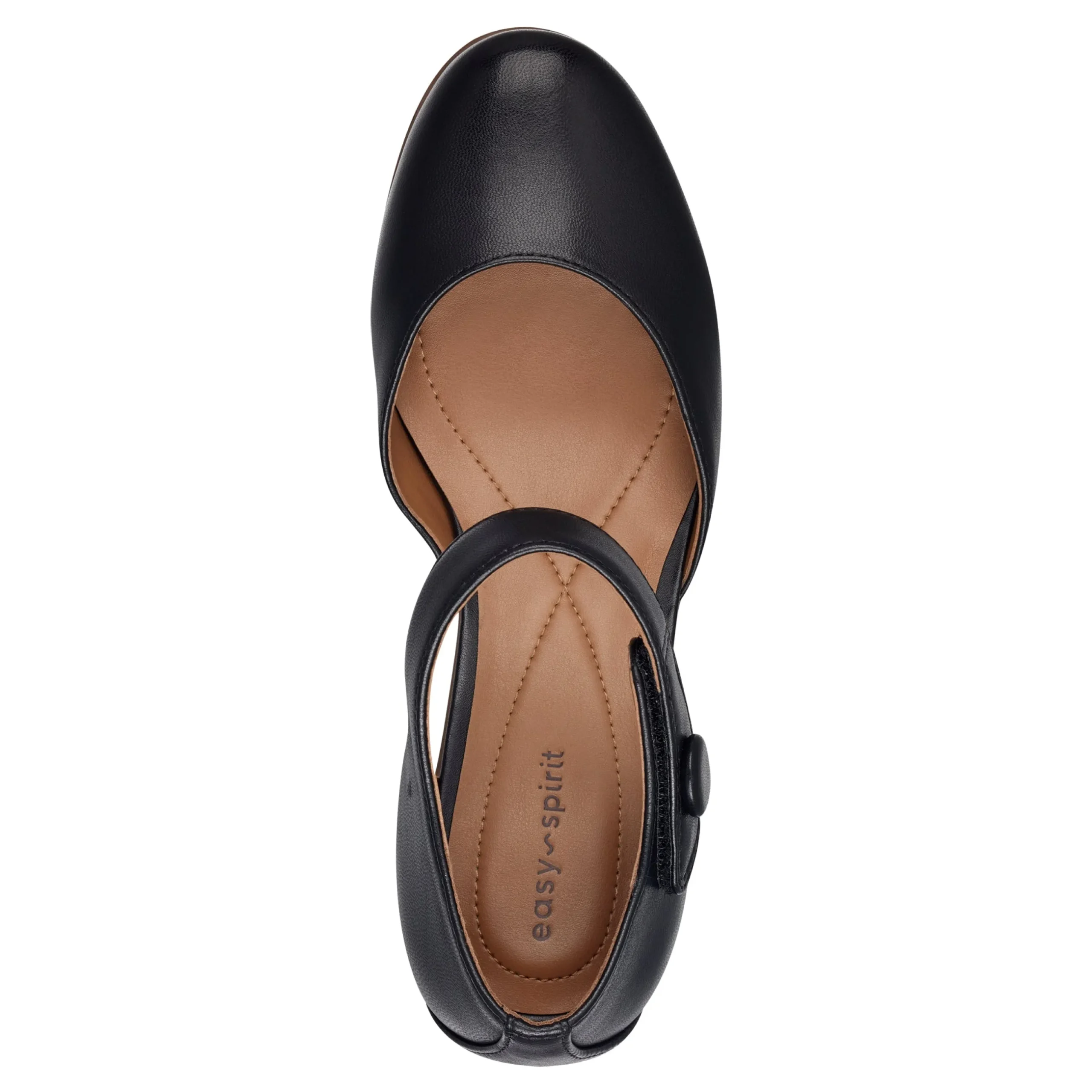 Best Easy Spirit Clarice Mary Jane Heels BlackLeather