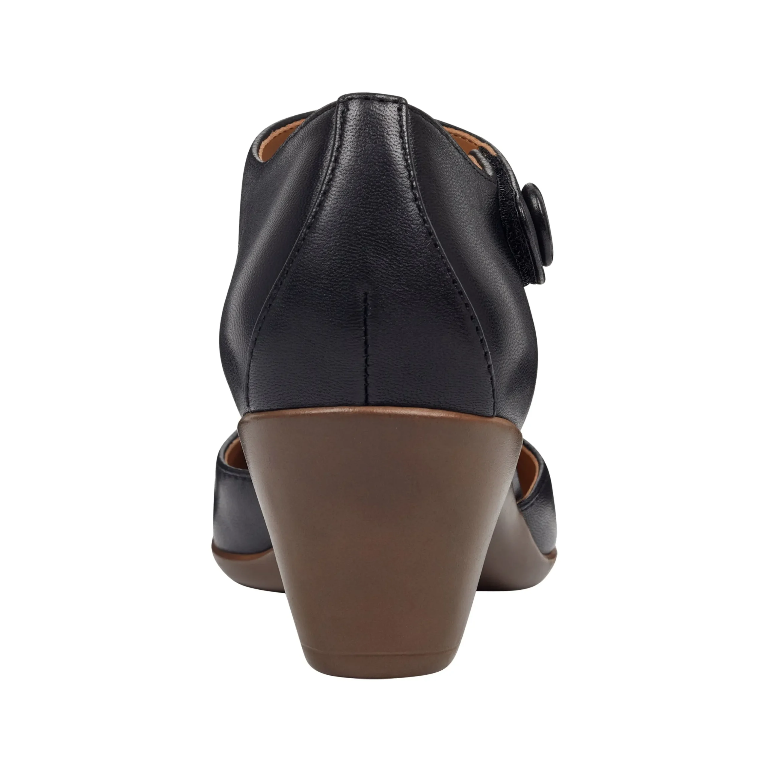 Best Easy Spirit Clarice Mary Jane Heels BlackLeather