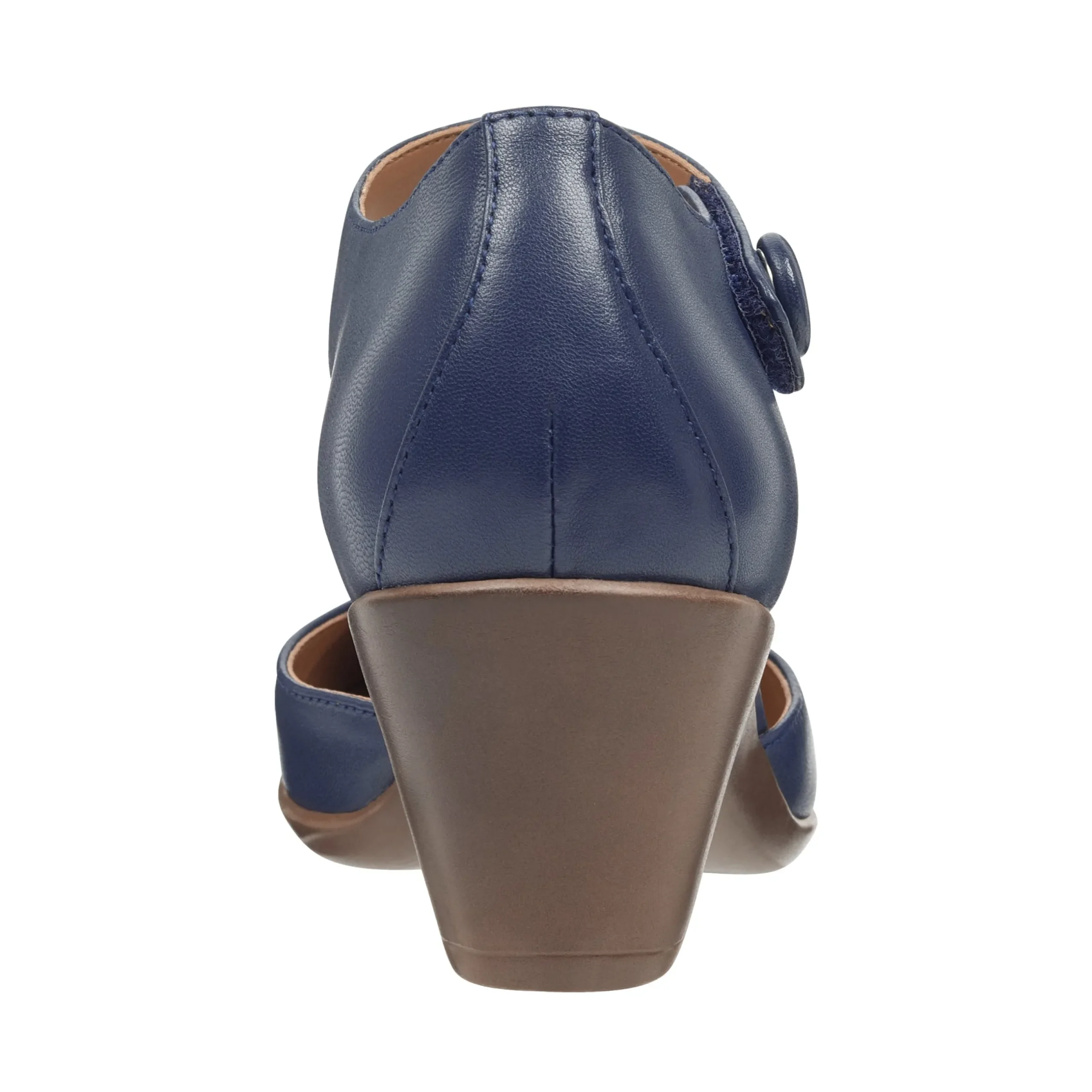 New Easy Spirit Clarice Mary Jane Heels NavyLeather