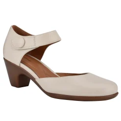 Discount Easy Spirit Clarice Mary Jane Heels IvoryLeather
