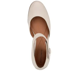 Discount Easy Spirit Clarice Mary Jane Heels IvoryLeather