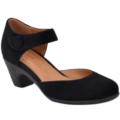 Sale Easy Spirit Clarice Mary Jane Heels BlackSuede