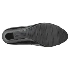 Discount Easy Spirit Coleen Peep Toe Wedges Black