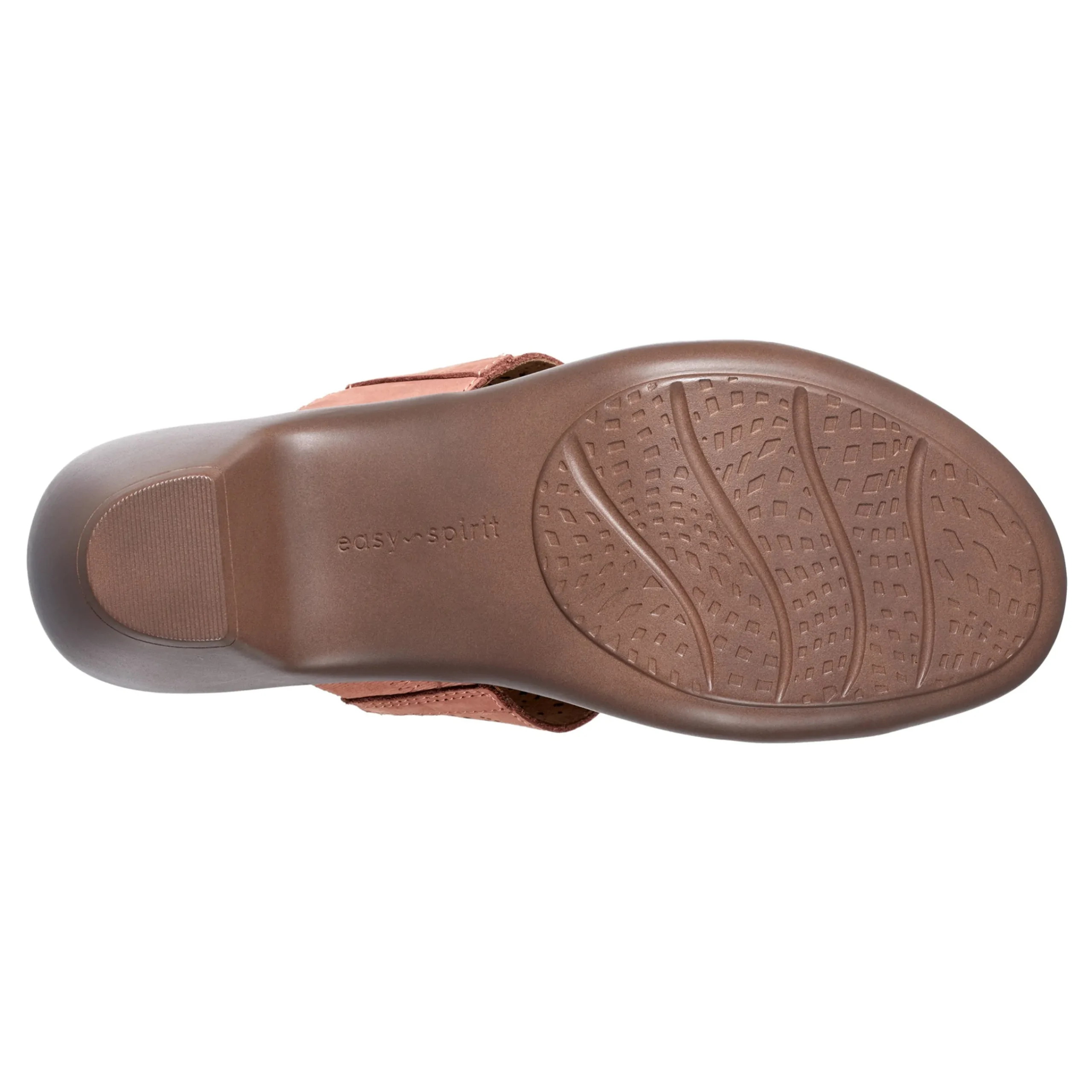 New Easy Spirit Crista Casual Slide Heeled Sandals RoseLeatherNubuck