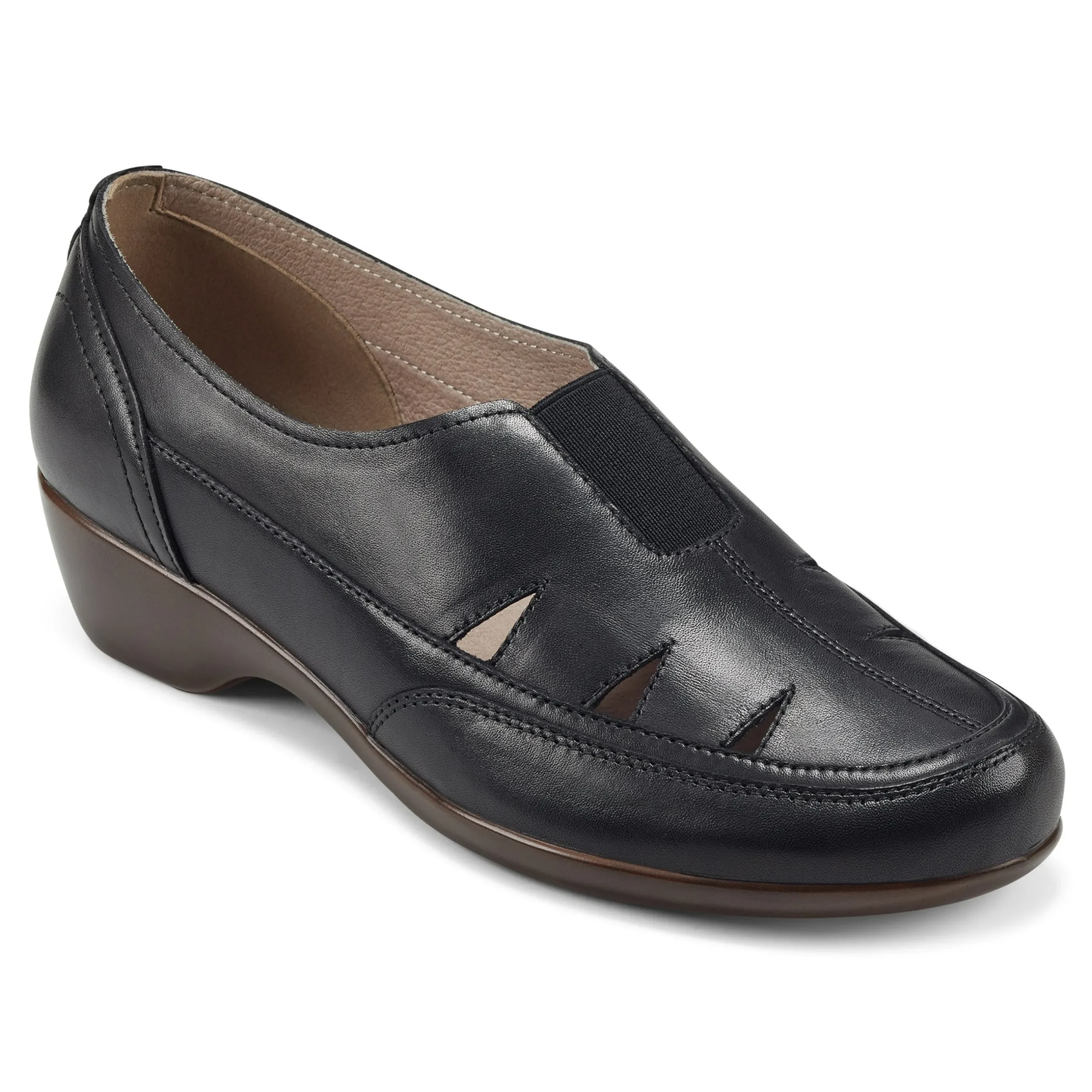 Hot Easy Spirit Daisie Casual Slip On Shoes BlackLeather