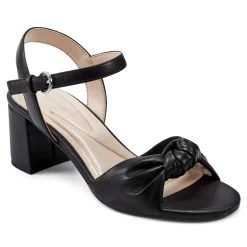 Best Easy Spirit Danica Heeled Sandals BlackLeather