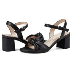 Best Easy Spirit Danica Heeled Sandals BlackLeather