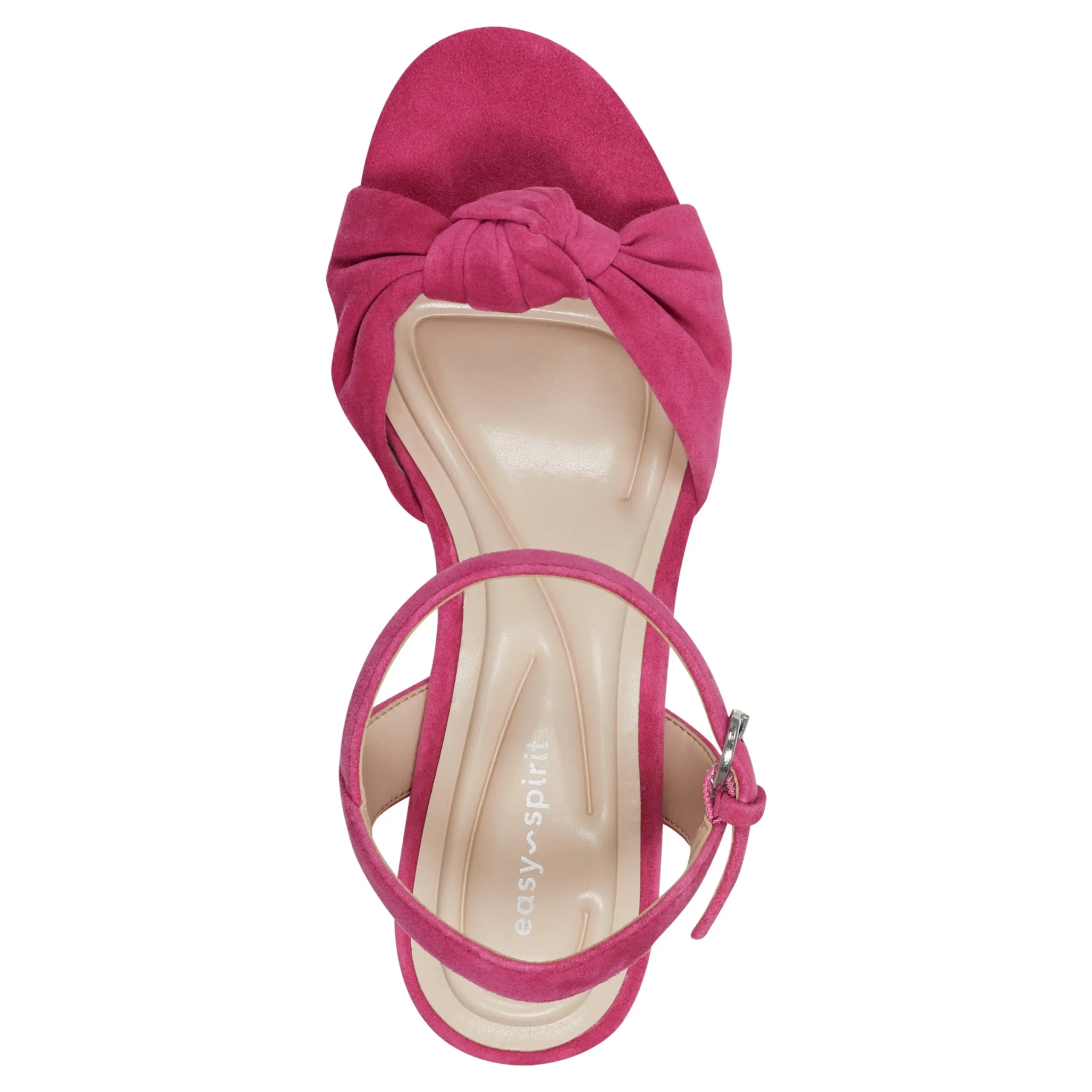 Best Easy Spirit Danica Heeled Sandals DarkPinkSuede