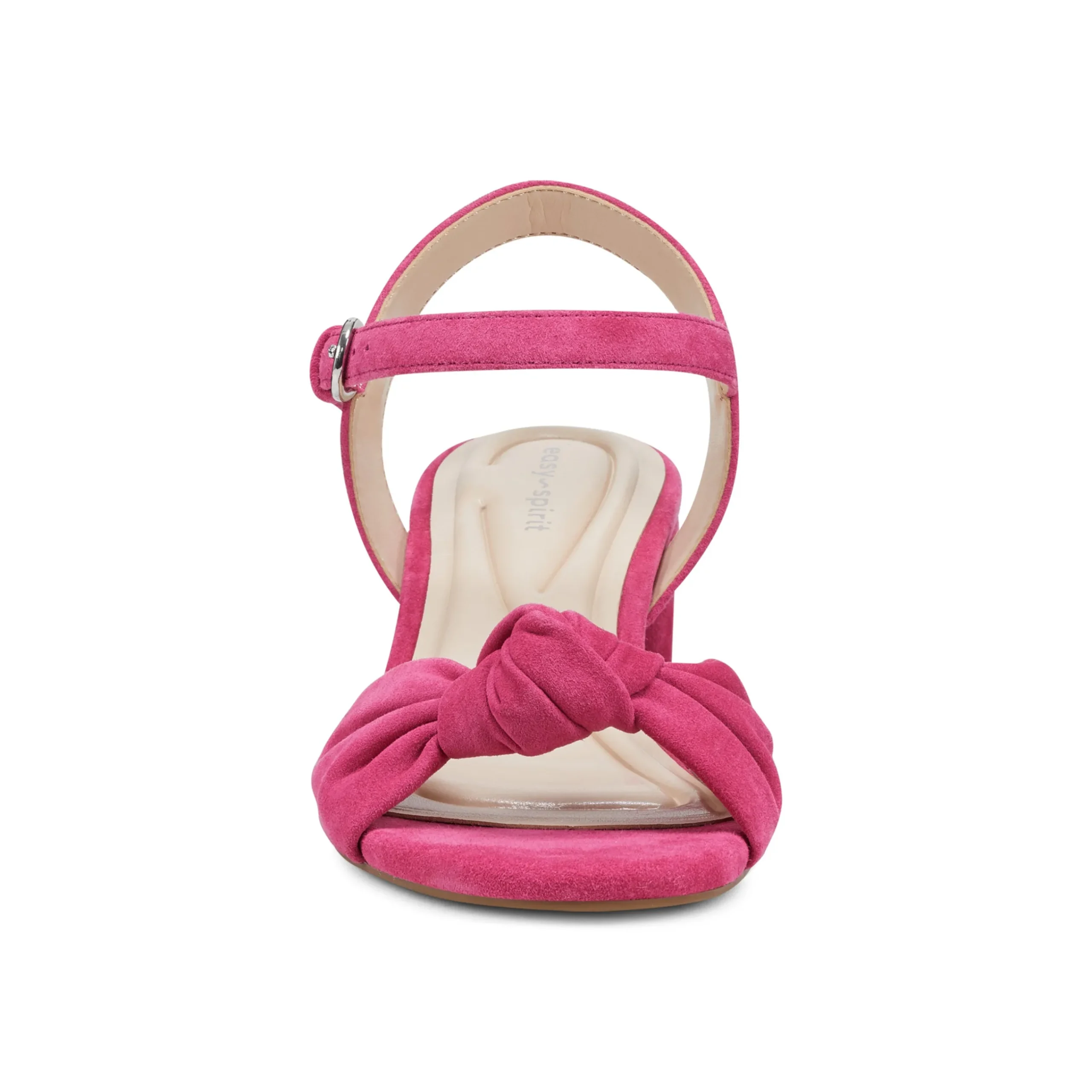 Best Easy Spirit Danica Heeled Sandals DarkPinkSuede