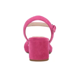 Best Easy Spirit Danica Heeled Sandals DarkPinkSuede