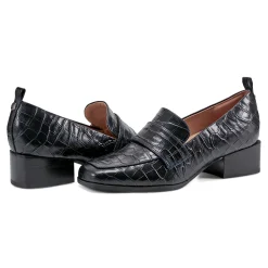 Clearance Easy Spirit Darlene Dress Loafers NavyLeatherCroco