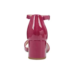 Discount Easy Spirit Daven Ankle Strap Heeled Sandals PinkPatentLeather