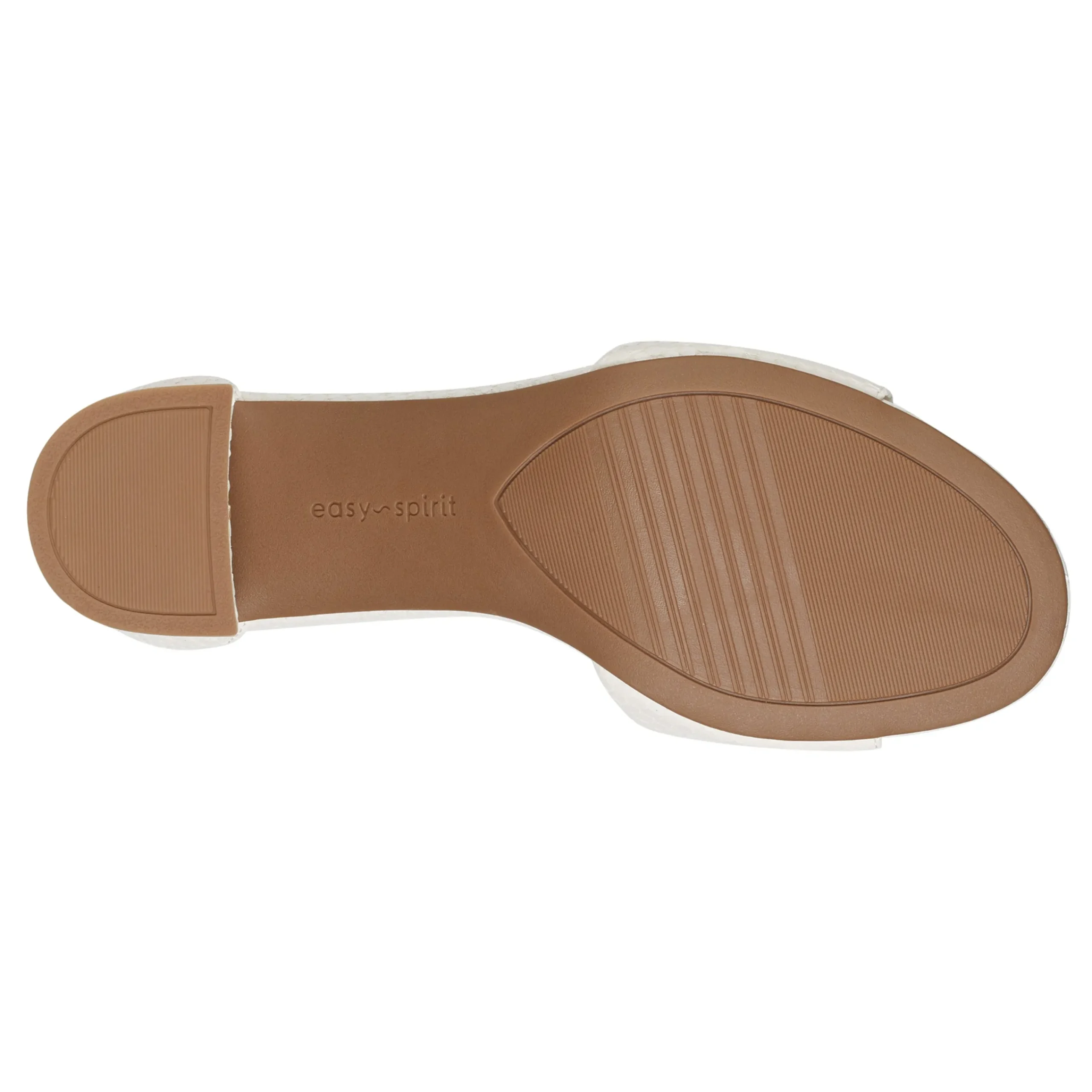 Outlet Easy Spirit Daven Ankle Strap Heeled Sandals IvorySnake